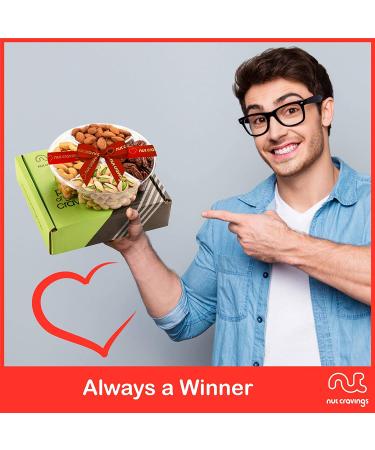 Nuts Gift Basket + Red Ribbon (4 Assortments) Holiday Christmas Gourmet Bouquet Arrangement Platter  Birthday Care Package  Healthy Food Tray Kosher Snack Box for Adults Men Women - Buy Online on GoSupps.com