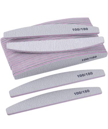 25 Pieces Professional Double Sided 100/180 Grits Nail Files and Buffers - Manicure Tool for Acrylic Nails - Pack of 1 - Buy Online on GoSupps.com