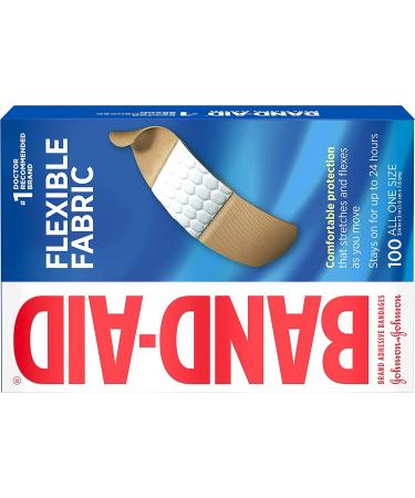 Band-Aid Flexible Fabric Adhesive Bandages 3/4 x 3 100 Ct - Pack of 10 - Adhesive Protection for Wounds - Buy Online on GoSupps.com