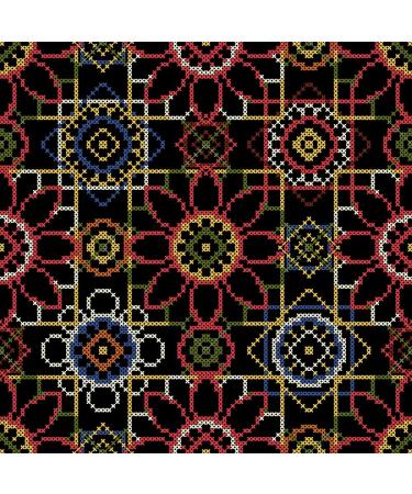 Pllieay 14 Count Big Size Black Classic Reserve Aida Cloth Cross Stitch Fabric - 59x39 Inch - 1 Pack - Buy Online on GoSupps.com