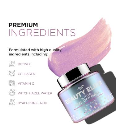 AZURE Beauty Elixir Holographic Peel Off Face Mask | Moisturizing & Anti-Aging | Reduces Wrinkles Acne Scars & Blackheads | 150mL / 5.07 fl.oz - International Shipping Available - Buy Online on GoSupps.com