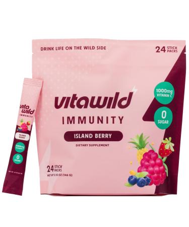 VitaWild Immunity + Hydration Electrolyte Drink | Elderberry & Zinc Immune Support Hydration Packets | Vitamin C 1000mg | Immune Support Supplement | Emergency Elderberry Vitamin C and Zinc