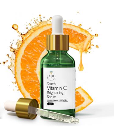 EU Pure Vitamin C Serum for Face - Vitamin C Serum - Anti-Aging Serum - Brighten Firm and Hydrate Your Skin with Our Vitamin C Face Serum - Professional Strength Organic and Daily Moisturizer