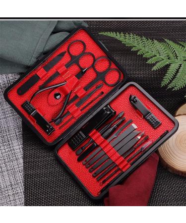 Beaucare 18-Piece Stainless Steel Manicure Pedicure Set with Travel Case - Professional Grooming Kit for Nail Care - Buy Online on GoSupps.com