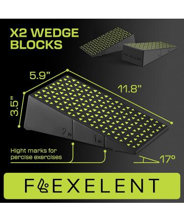 Flexelent Squat Wedge Block - Anti-Slip Wading Board for Squats | Improve Calf Leverage | 17 Incline | Portable & Compact - Buy Online on GoSupps.com