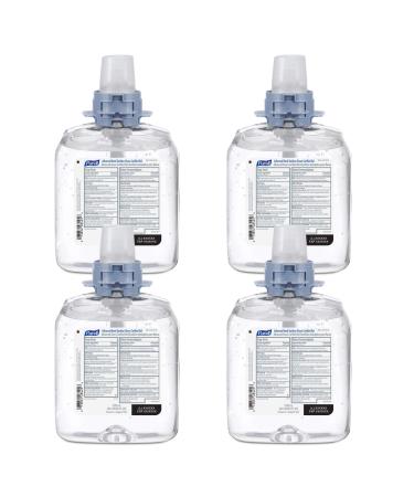 PURELL Advanced Hand Sanitizer Green Certified Gel Fragrance Free 1200 mL Hand Sanitizer Refills for PURELL FMX-12 Push-Style Dispenser (Pack of 4) - 5091-04