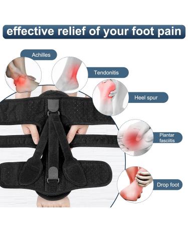 Cheerlink Plantar Fasciitis Night Splint Adjustable & Breathable Brace for Pain Relief | Ideal for Plantar Fasciitis & Achilles Tendonitis (Black) - Buy Online on GoSupps.com