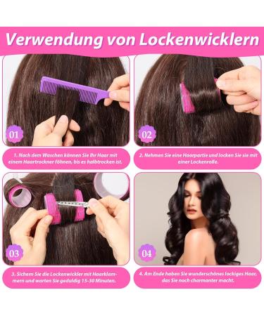 VEVOQIM 49PCS Hair Rollers with Clips Hair Roller with 4 Sizes 64mm 44mm 33mm 25mm Large Hair Roller with 24PCS Clips and Bags Hair Rollers for Long Medium Short Volume Bangs Hair - Buy Online on GoSupps.com