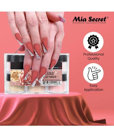 Mia Secret Rosegold Colored Acrylic Nail Art Powder Collection - 6PC | International Shipping Available - Buy Online on GoSupps.com