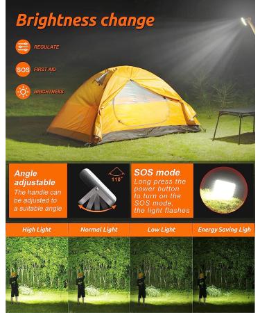Eventek Rechargeable LED Camping Lantern 4000LM | 20000mAh Power Bank | 144 Hours Runtime | 5 Light Modes | IPX5 Waterproof | Portable for Emergency, Hurricane, Hiking - Buy Online on GoSupps.com