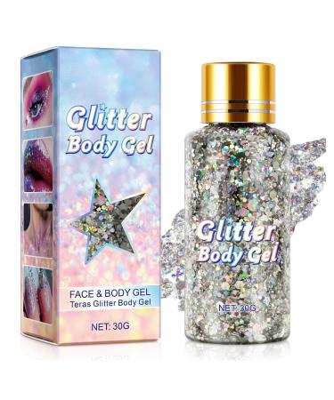 LINGJIONG Glitter gel for body makeup eyes hair nails DIY festivals parties makeup parties makeup 30 l