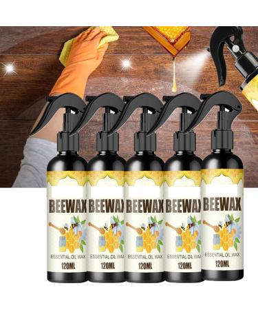 Beeswax Furniture Polish 2023 New Best Natural Micro-Molecularized Beeswax Spray for Wood Floor Bees Wax Furniture Polish and Cleaner (5pcs)