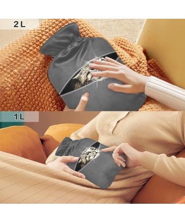 FUUNY Cat Hot Water Bottle 2L with Lid - Pain Relief & Winter Hand Feet Warmer | International Shipping - Buy Online on GoSupps.com