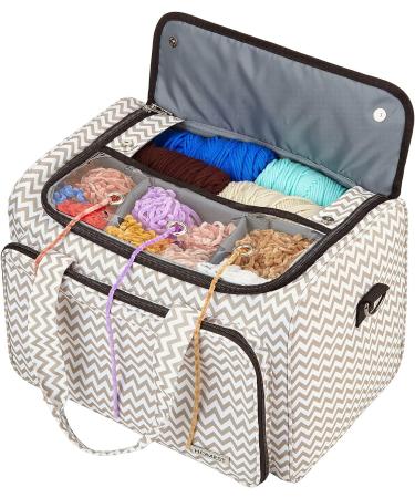 Homest Yarn Storage Bag - Knitting Tote with Removable Dividers - Extra Large Size - Buy Online on GoSupps.com