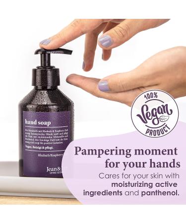 Jean&Len Moisturizing Liquid Hand Soap - Rhubarb Raspberry Scent - Silicone & Paraben Free - Vegan - 8.4 Fl Oz - Buy Online on GoSupps.com