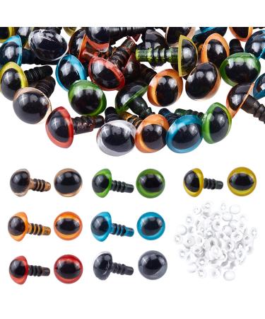 PH PandaHall 70pcs Plastic Safety Eyes 10mm Craft Eyes Amigurumi Cat Eyes with 70pcs Washers for Puppet  Plush Animal  Stuffed Animals  Teddy Puppet  Crochet Animal Crafts Making 10mm 7 Color - Buy Online on GoSupps.com
