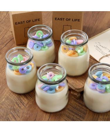 Buy Pudding Cup Donut Shape Scented Candle - 230G Floral Soy Wax Aroma | Perfect Gift for Home Decor Weddings and Meditation - Buy Online on GoSupps.com