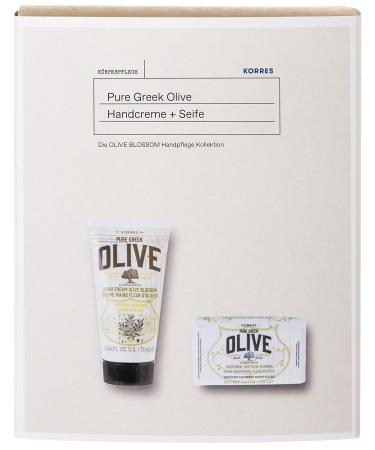 Corres olive blossom hand care set 2-part hand cream (75 ml) and body soap (125 g) vegan for well-groomed hands and moisture 200 ml