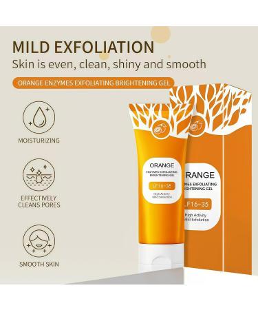 Orange Exfoliating Gel for Face and Body 2025 Exfoliating Cleansing Gel Scrub Deep Clean Pores Remove Blackheads & Moisturize Skin All Types Skin(1 PCS - 3.38 fl oz) - Buy Online on GoSupps.com