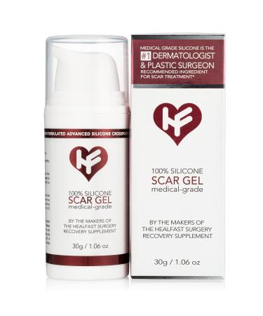 Physician Formulated Silicone Scar Gel - Advanced Crosspolymer Medical Grade Scar Cream for Face, Body, Surgery, C Section, Burn, Keloids & Hypertrophic Scars by Makers of HealFast Surgery Recovery