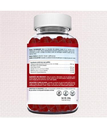 Herbion Naturals Apple Cider Vinegar Gummies with Folic Acid Pomegranate Beetroot & Vitamin B12 - 60 Pectin Gummies for Good Health & Metabolism - Apple Flavor - Buy Online on GoSupps.com