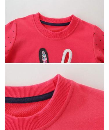 Cute Bunny Girls Sweatshirt | Cotton Top for Kids | Long Sleeve Pullover | Toddler Clothes for Ages 1-12 - Buy Online on GoSupps.com
