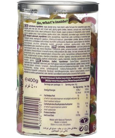 The Jelly Bean Factory Huge Flavours Jar 380 Grams - Jelly Beans - Sweets - Enjoy the 36 Natural Flavours - Gelatine Free - Fruit Flavours - Chewy Treats - Gift Box - Buy Online on GoSupps.com