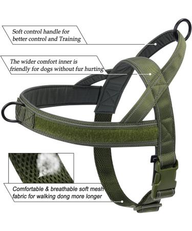 Buy Eeyfarog No Pull Dog Harness for Small & Medium Dogs - Adjustable Reflective Safe & Comfortable - XL Green - International Shipping Available - Buy Online on GoSupps.com