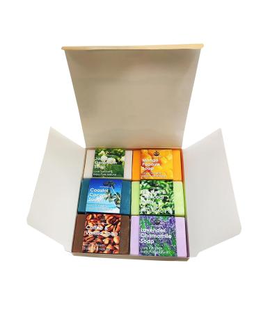 Handmade Artisan Soap Gift Set - 6 Natural Moisturizing Soaps for Sensitive Skin | Essential Oils for Men & Women - Buy Online on GoSupps.com