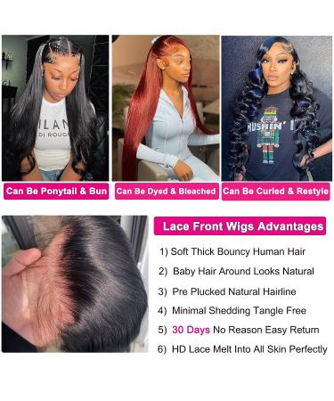 22 Inch Brazilian Virgin Straight Lace Front Wig 13x4 HD 180% Density - Glueless, Pre Plucked for Black Women - Buy Online on GoSupps.com