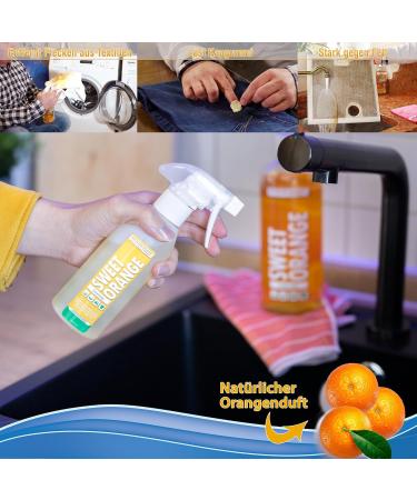 Blue Miracle Orange Concentrate | Universal Cleaner & Fat Remover | 3 x 750 ml | Floor Bathroom & Kitchen Cleaner with Spray Bottle - Buy Online on GoSupps.com