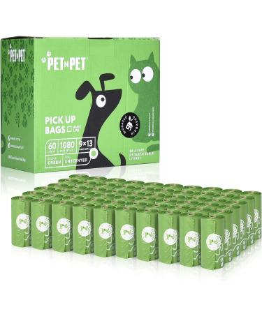 PET N PET Dog Poop Bag USDA Certified 38% Biobased Poop Bags 1080 Counts Doggie Poop Bags 9x13 Inches Dog Bags for Poop Green - Buy Online on GoSupps.com