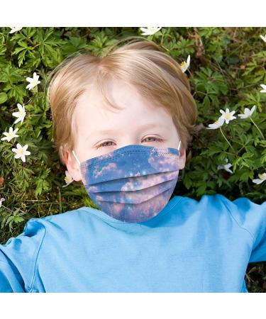 50PC Kids Disposable Face Shield with Designs Fashionable Floral Printed Face Cover 3 Ply Earloop Full Face Protection E One Size - Buy Online on GoSupps.com