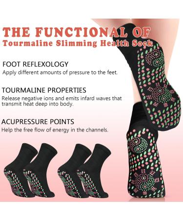 Liamostee Health Socks - 4 Pack Self-Heating Thermotherapeutic Tourmaline Slimming Socks for Weight Loss - Buy Online on GoSupps.com