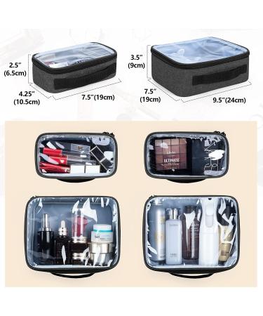 BAFASO Makeup Bag with 4 Removable Pouches - Travel Cosmetic Case in Black - Buy Online on GoSupps.com