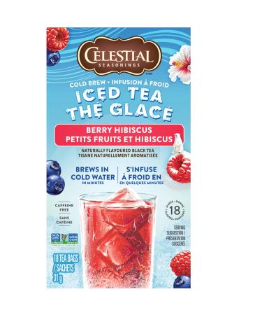 Celestial Seasonings Cold Brew Iced Tea Berry Hibiscus 18 Count (Pack of 6)