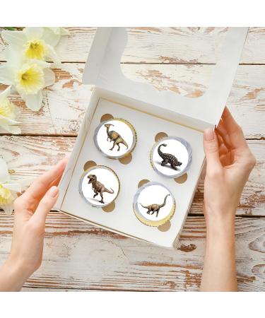 20 x Pre-Cut Dinosaur Jurassic Dino Edible Wafer Cupcake Toppers Cake Decoration Decor - Buy Online on GoSupps.com