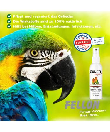 Exner Petguard Animal Care for Ornamental Birds & Songbirds Natural 100ml Spray for Itching Hair Loss Inflammation & Parasite Control - Buy Online on GoSupps.com