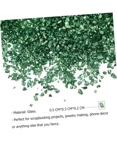 Healeved 1 Glass Chip Nail Punk Nail Jewels Rhinestones Nails Rhinestones Shiny Nail Glitter Craft Crushed Glass Diy Epoxy Filling Bottle Nail Rhinestones Colored Charm Jewelry Drill 0.5X0.3cm Green - Buy Online on GoSupps.com