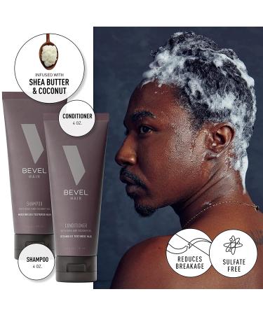 Bevel Men's Grooming Kit - Shampoo, Conditioner, Body Wash & Lotion Set - 4oz Each - Dark Cassis Scent - Perfect Gift Set - Buy Online on GoSupps.com