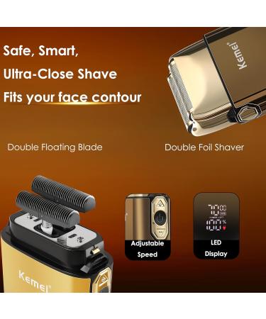 KEMEI Men's Hair Trimmer & Electric Razor Foil Shaver - Cordless Beard Trimmer & Grooming Kit - Buy Online on GoSupps.com