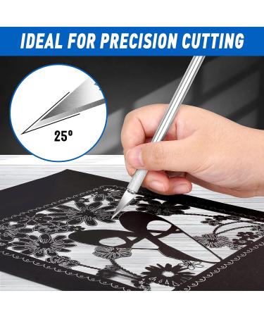 DYISELF 100 PCS SK5 Carbon Steel #11 Exacto Blades Refill Set with Storage Case - Craft Knife Replacement Blades for Hobby, Scrapbooking, Stencil - Buy Online on GoSupps.com