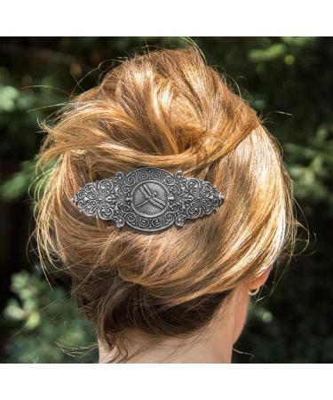 Victorian Dragonfly Hair Clip | Handcrafted Metal Barrette | Made in USA | 100mm French Clip | Oberon Design - Buy Online on GoSupps.com