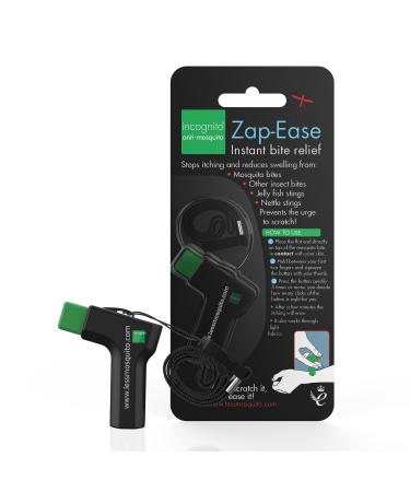 INCOGNITO Zap Ease Electronic Insect Sting & Bite Relief for Up to 1 000 Bites - Works on Mosquito Bug & Biting Insects - That Can Be Used at Home & for Travels Black 25 g 1 Count (Pack of 1)
