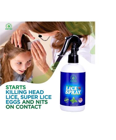 Cuttio Lice Treatment Spray for Kids | Anti-Lice Hair Solution | Non-Toxic Natural Ingredients | 8oz - Buy Online on GoSupps.com
