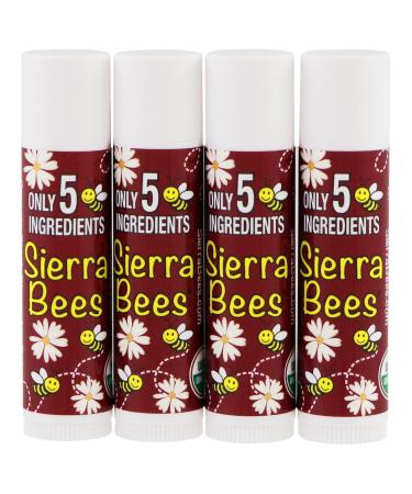 Sierra Bees Organic Lip Balms Black Cherry 4 Pack .15 oz (4.25 g) Each