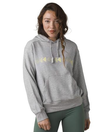 prAna Women's Graphic Hoodie Heather Grey Daybreak X-Small