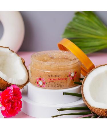 Bodycology Coconut Hibiscus Exfoliating Sugar Scrub | 10.5 oz | Best Women's Body Scrub for Smooth Skin | Shop Internationally - Buy Online on GoSupps.com