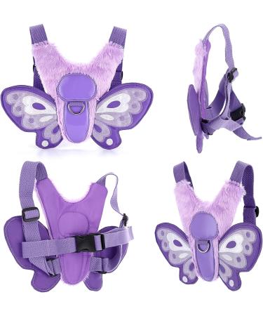 BTSKY Fluff Butterfly Toddler Walking Harness | Kids Safety Rein Leash Strap in Purple - Buy Online on GoSupps.com