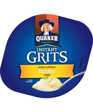 Quaker Instant Grits Butter Flavor Breakfast Cereal 1.48oz (12 Pack) - Butter Flavored Cups - Buy Online on GoSupps.com